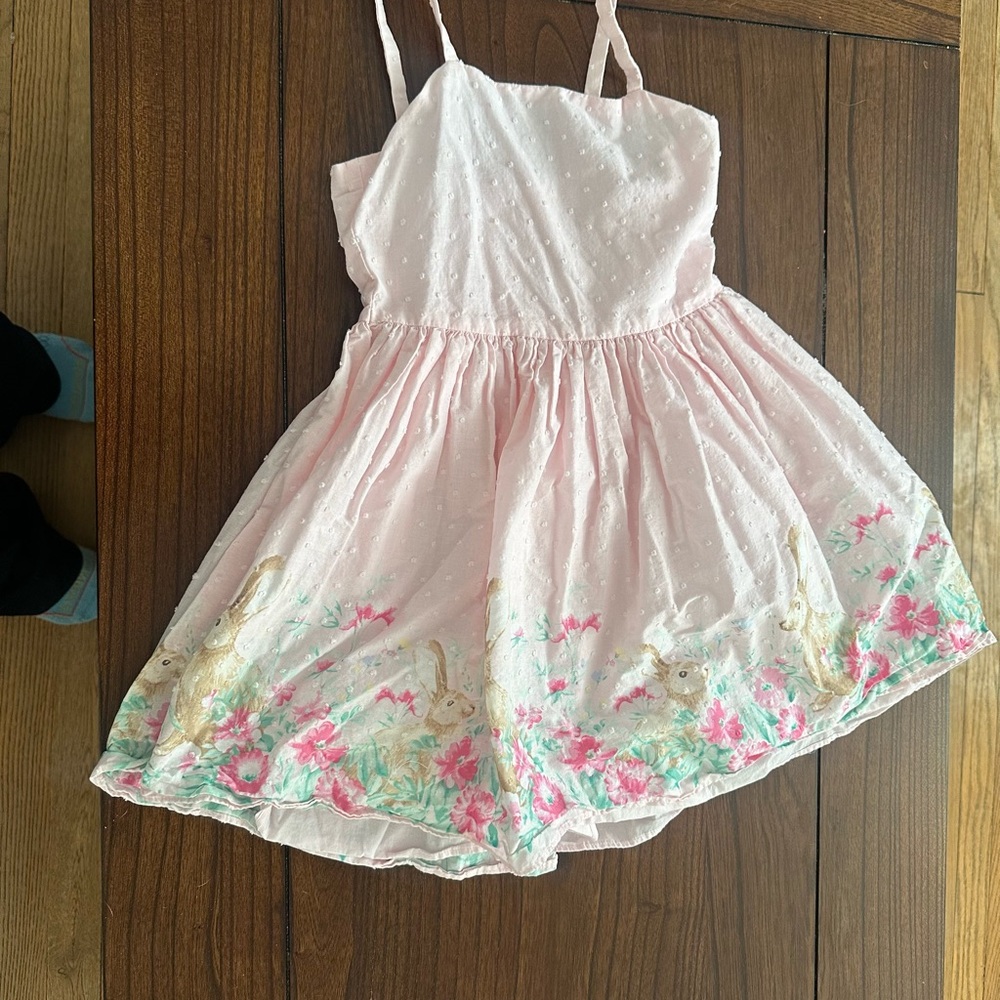Jane and Jack girls Easter dress with cropped cardigan
